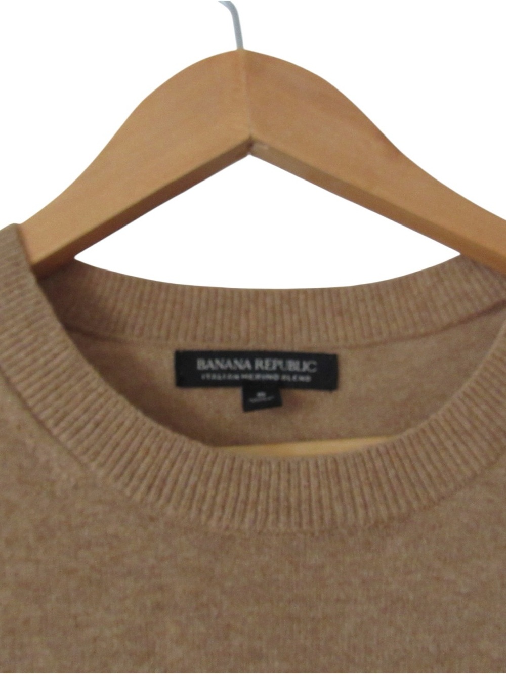 Banana Republic Zebra Sweater Small Tan Brown Italian Wool Blend Artsy Whimsical - Picture 3 of 8